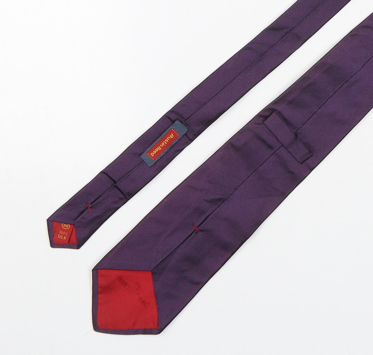 Austin Reed  Mens Purple  Silk Pointed Tie One Size