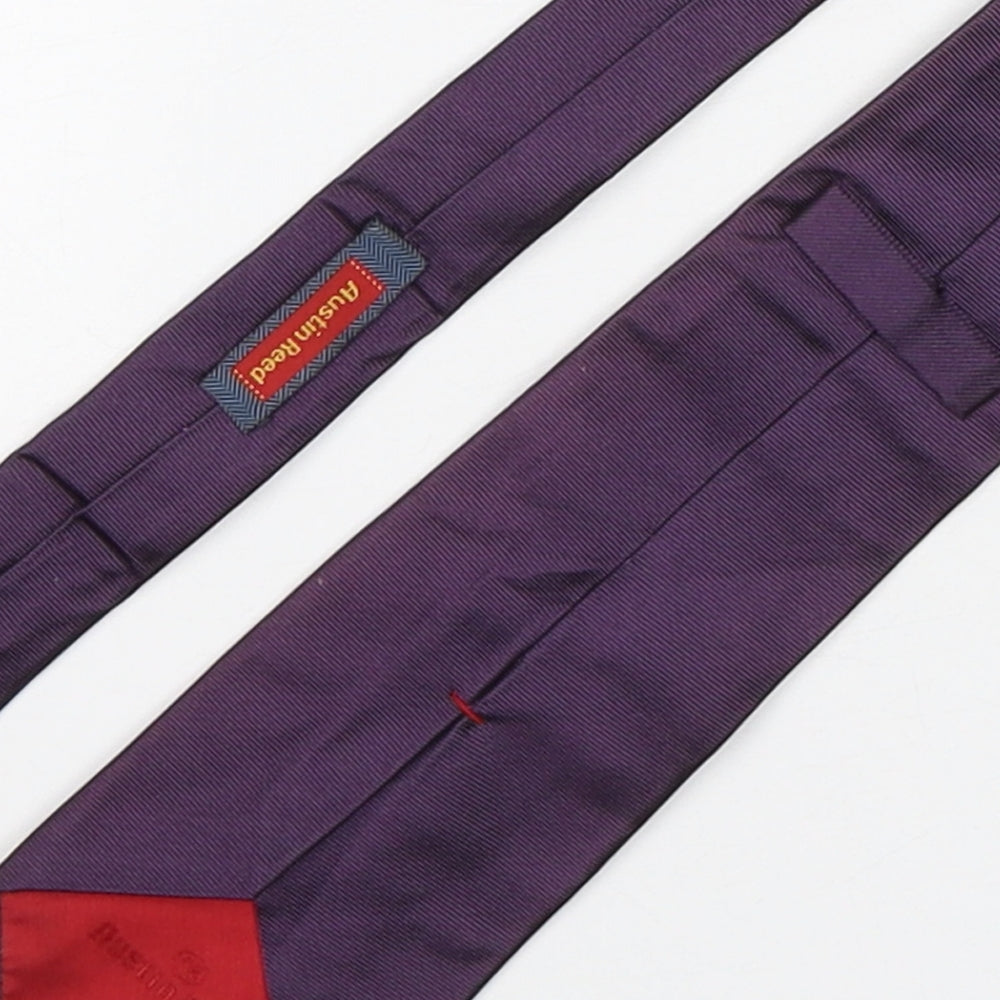 Austin Reed  Mens Purple  Silk Pointed Tie One Size