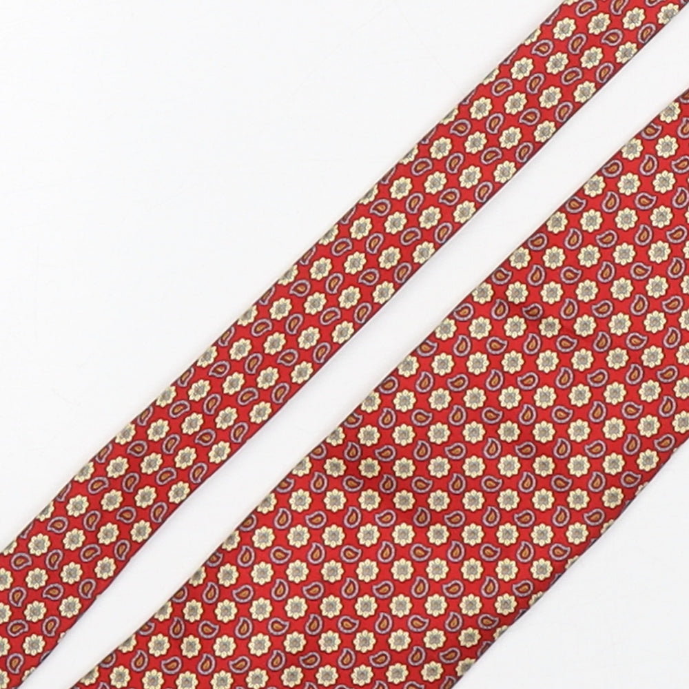 Preworn Mens Multicoloured Paisley Silk Pointed Tie One Size