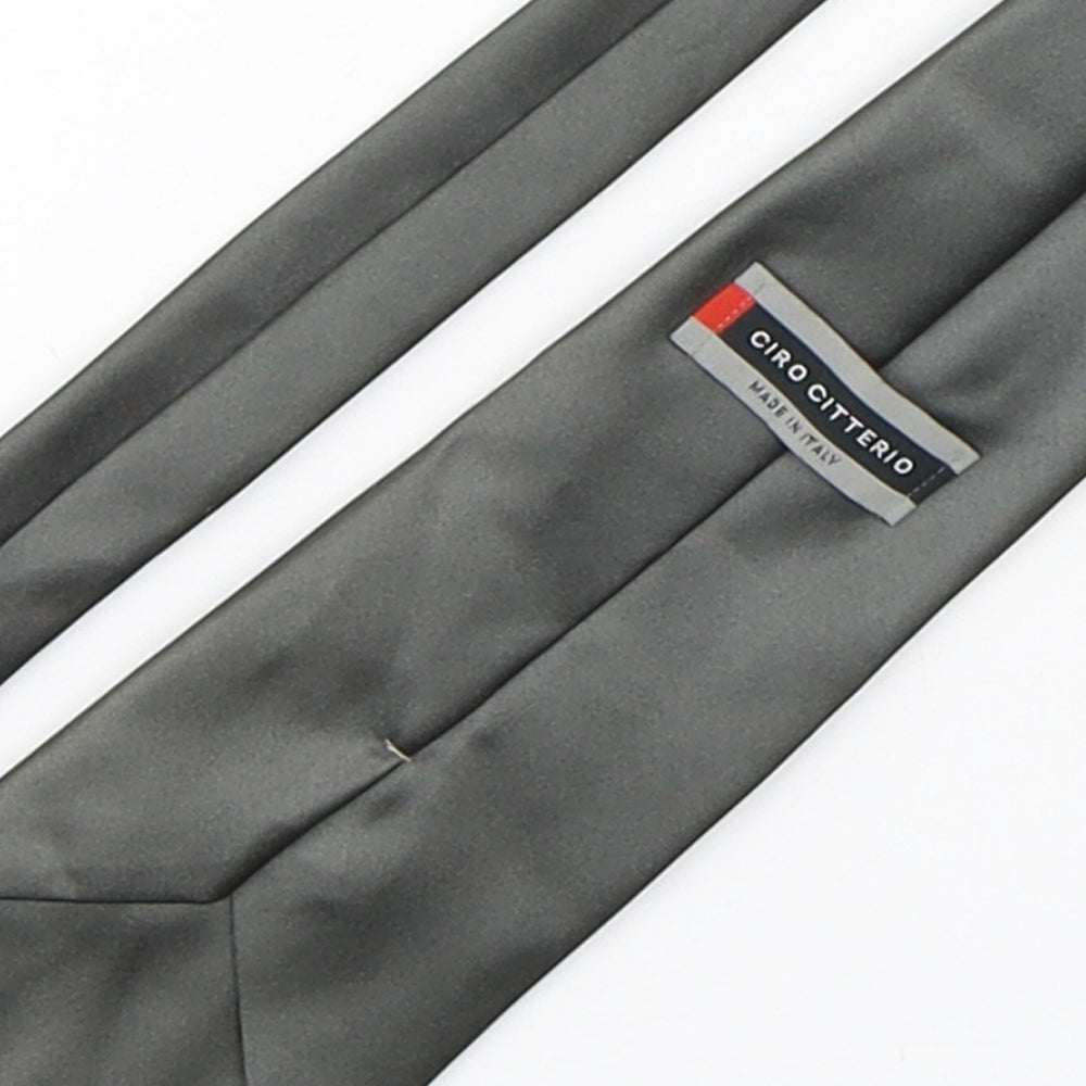 Ciro Citterio Mens Green  Polyester Pointed Tie One Size