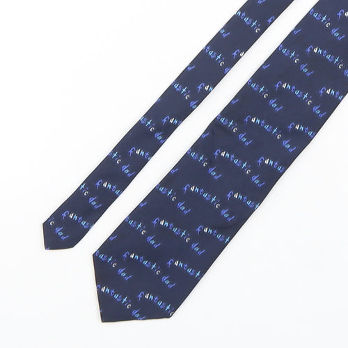 Marks and Spencer Mens Blue Geometric Polyester Pointed Tie One Size - Fantastic Dad