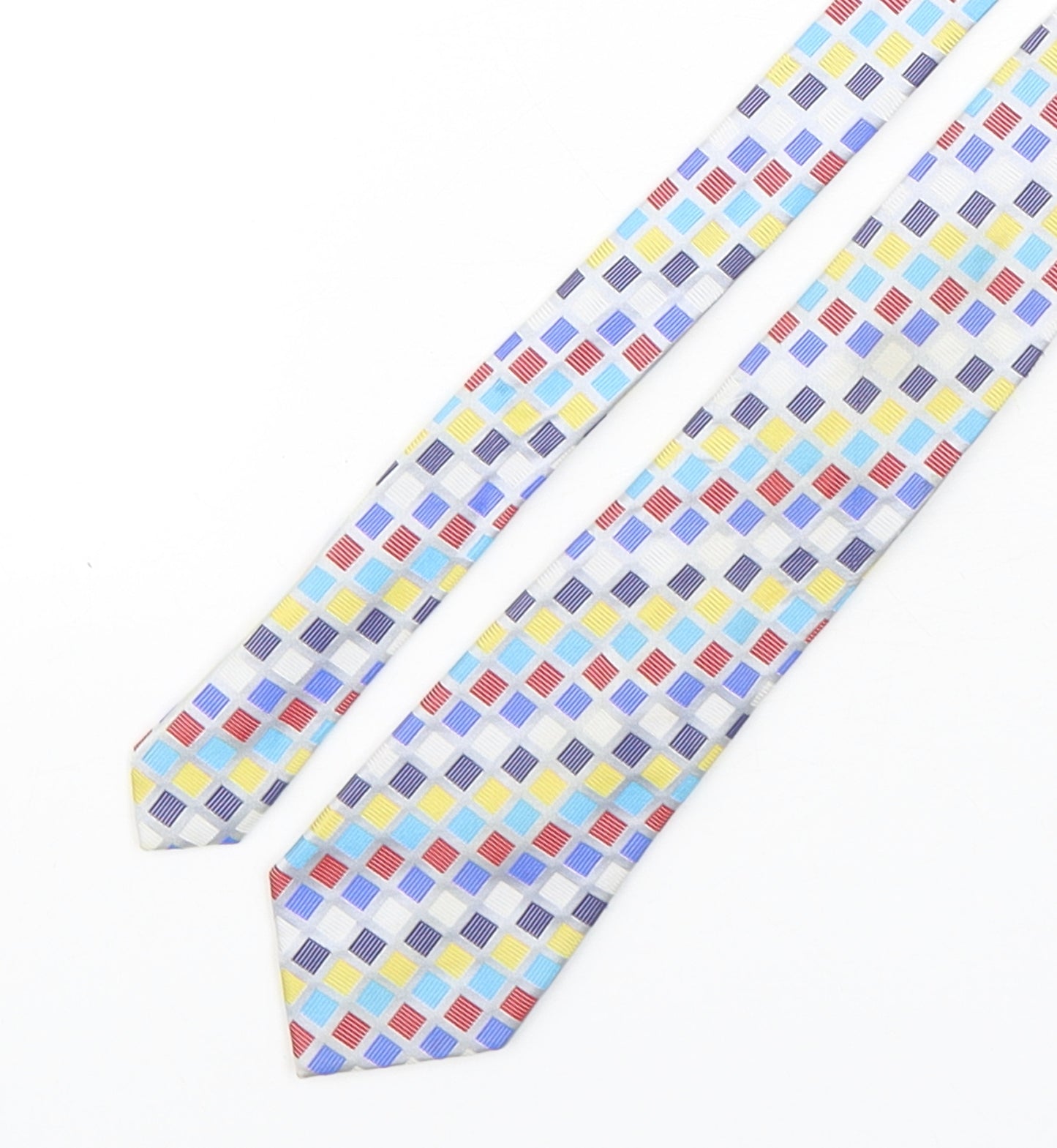 Charles Tyrwhitt Mens Multicoloured Geometric Silk Pointed Tie One Size