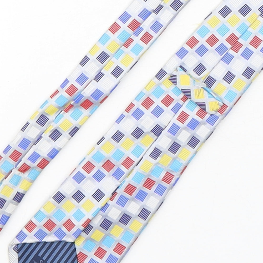 Charles Tyrwhitt Mens Multicoloured Geometric Silk Pointed Tie One Size