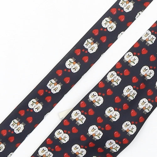 Burton  Mens Multicoloured Geometric Polyester Pointed Tie One Size - Sheep Print