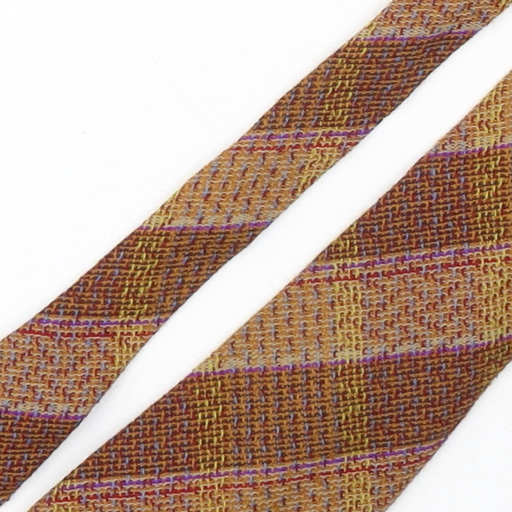 Preworn Mens Multicoloured Plaids & Checks Wool Pointed Tie One Size