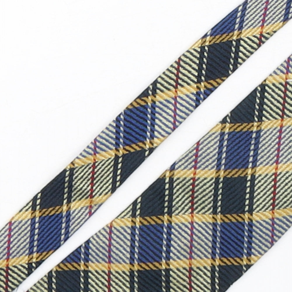 Preworn Mens Multicoloured Plaids & Checks Silk Pointed Tie One Size