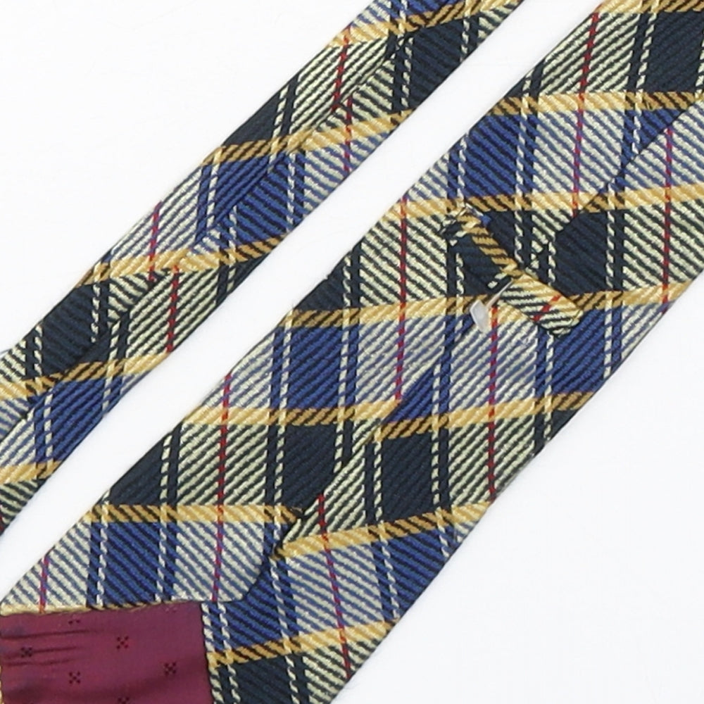 Preworn Mens Multicoloured Plaids & Checks Silk Pointed Tie One Size