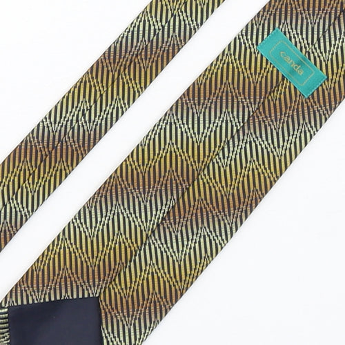 Canda Mens Multicoloured Geometric Polyester Pointed Tie One Size