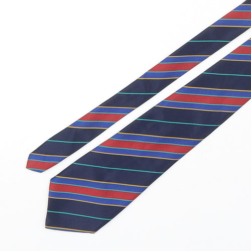 Canda Mens Multicoloured Striped Polyester Pointed Tie One Size