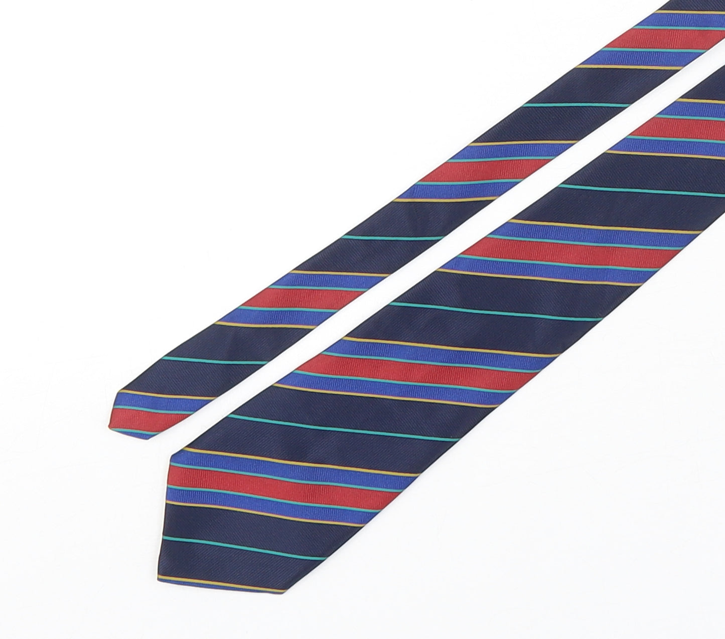 Canda Mens Multicoloured Striped Polyester Pointed Tie One Size