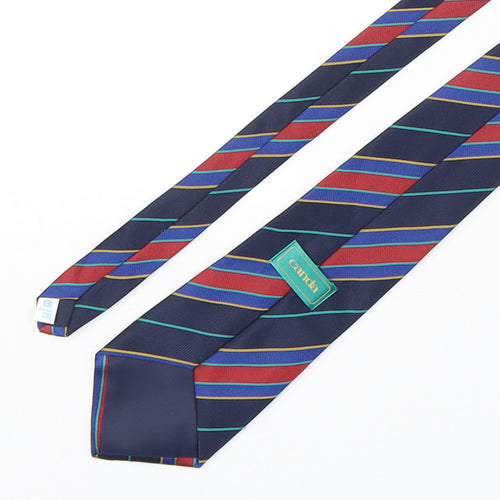 Canda Mens Multicoloured Striped Polyester Pointed Tie One Size