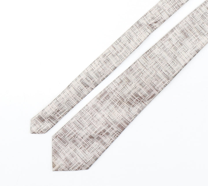 BHS Mens Multicoloured Geometric Polyester Pointed Tie One Size
