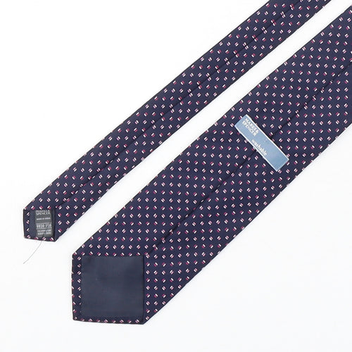 Marks and Spencer Mens Multicoloured Geometric Polyester Pointed Tie One Size