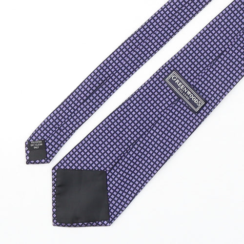 Greenwoods Mens Purple Plaids & Checks Polyester Pointed Tie One Size