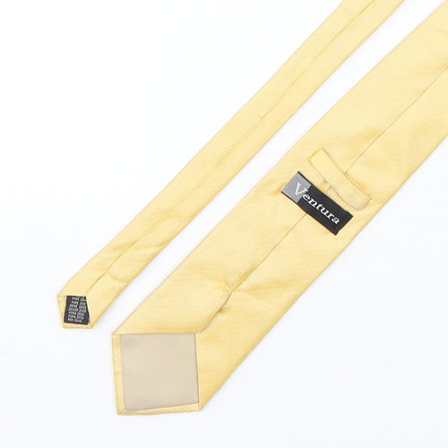 Ventura  Mens Gold Grenadine Silk Pointed Tie One Size
