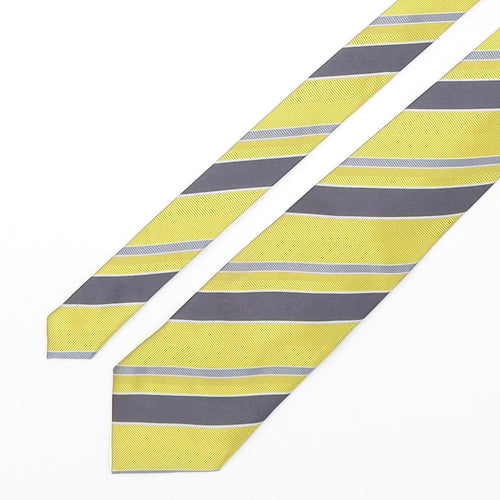 Lucio Lambeli Mens Multicoloured Striped Polyester Pointed Tie One Size
