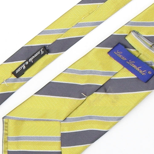 Lucio Lambeli Mens Multicoloured Striped Polyester Pointed Tie One Size
