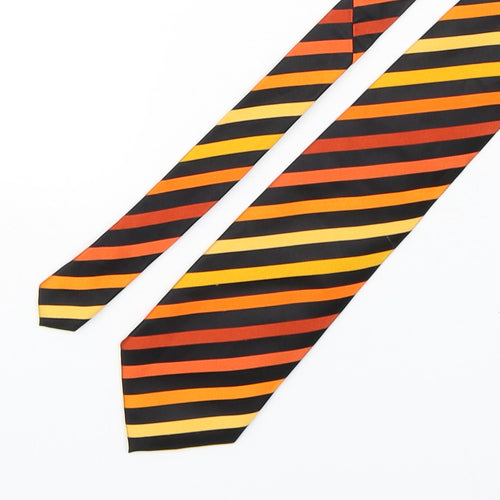 Galo Cossinni Mens Multicoloured Striped Silk Pointed Tie One Size