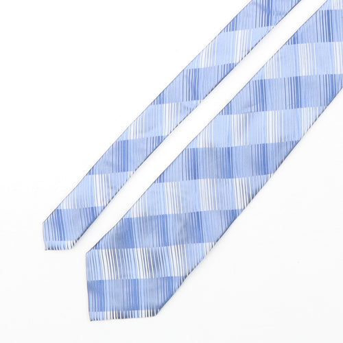 Racing Green  Mens Blue Striped Silk Pointed Tie One Size