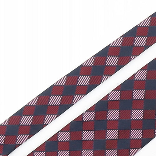 Savatini Mens Multicoloured Plaids & Checks Polyester Pointed Tie One Size