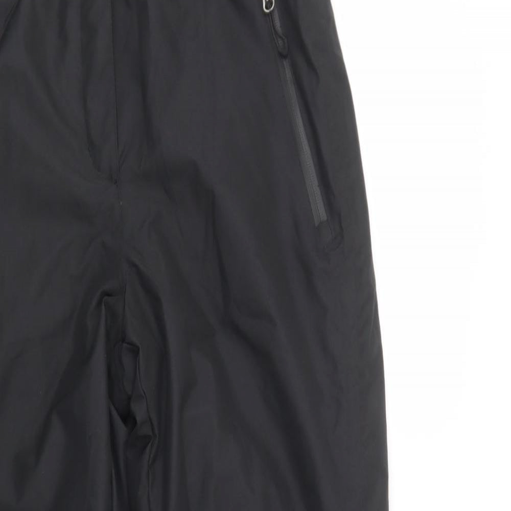 Crivit Womens Black  Polyester Snow Pants Trousers Size 14 L30 in Regular Snap