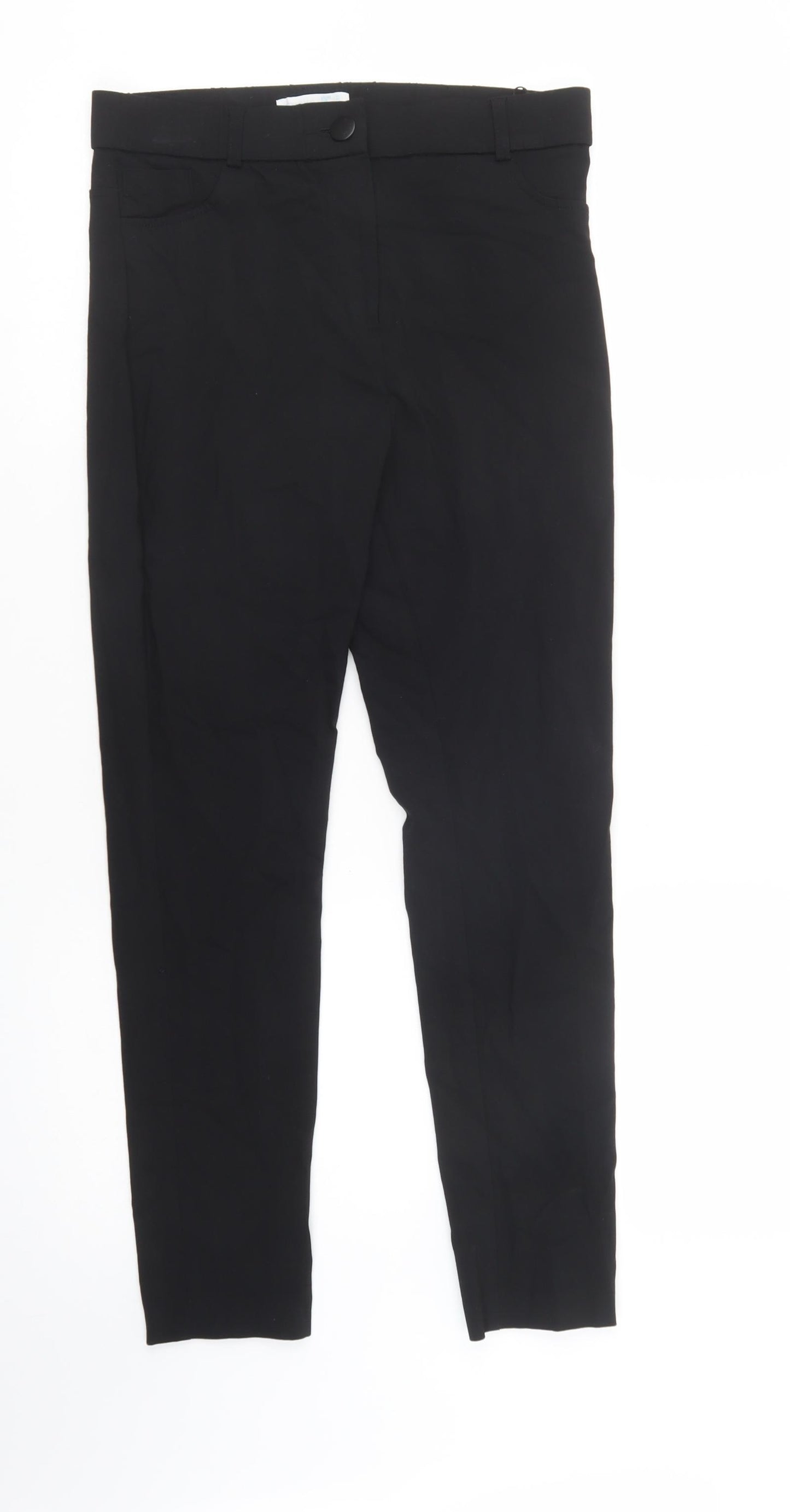 Primark Womens Black  Viscose Jegging Trousers Size 14 L28 in Regular Button