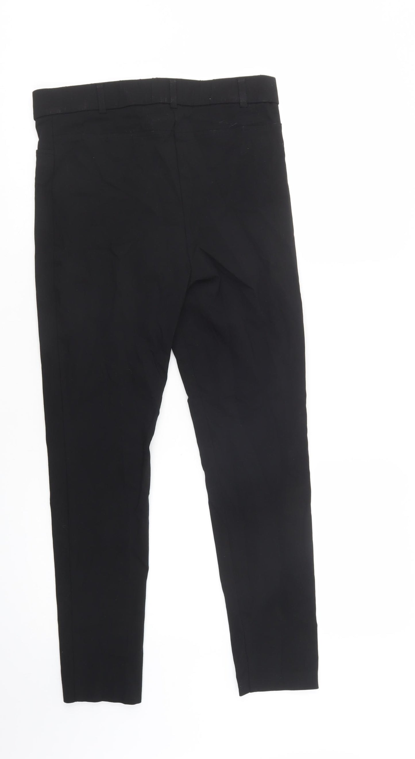 Primark Womens Black  Viscose Jegging Trousers Size 14 L28 in Regular Button