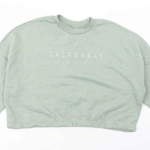 Pep & Co Womens Green  Cotton Pullover Sweatshirt Size XL  Pullover - Calabasas
