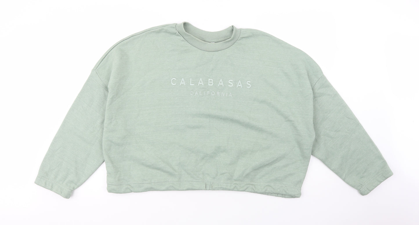 Pep & Co Womens Green  Cotton Pullover Sweatshirt Size XL  Pullover - Calabasas