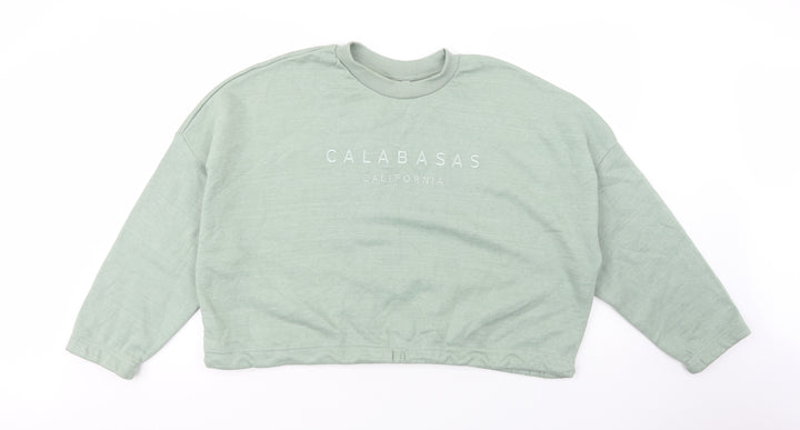 Pep & Co Womens Green  Cotton Pullover Sweatshirt Size XL  Pullover - Calabasas