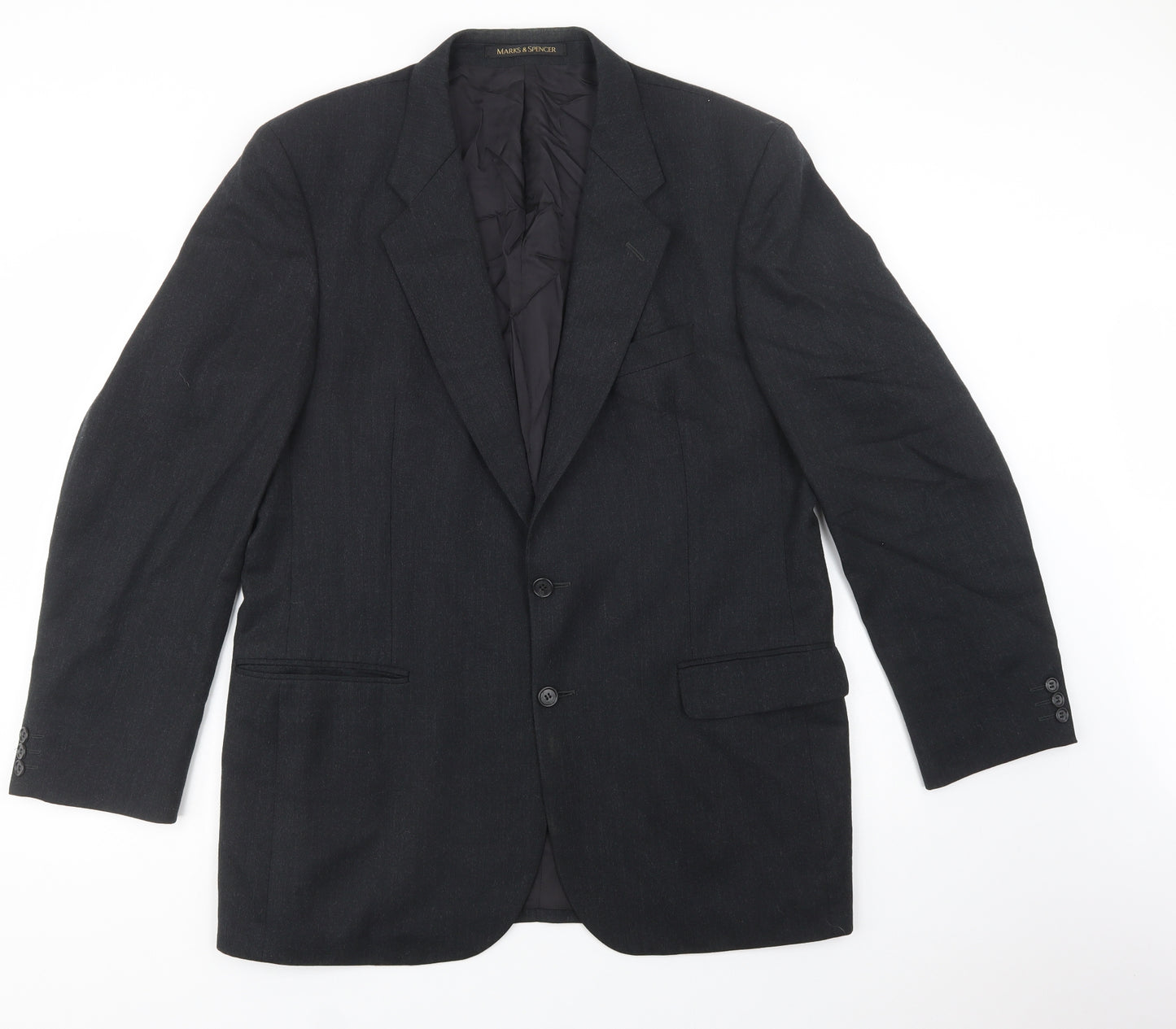 Marks and Spencer Mens Black   Jacket Blazer Size L  Button