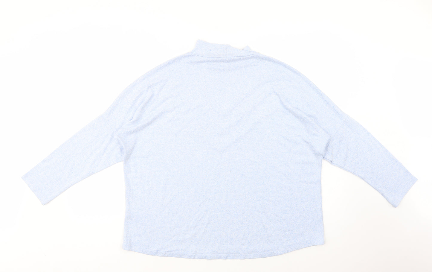 Select Womens Blue High Neck  Viscose Pullover Jumper Size L