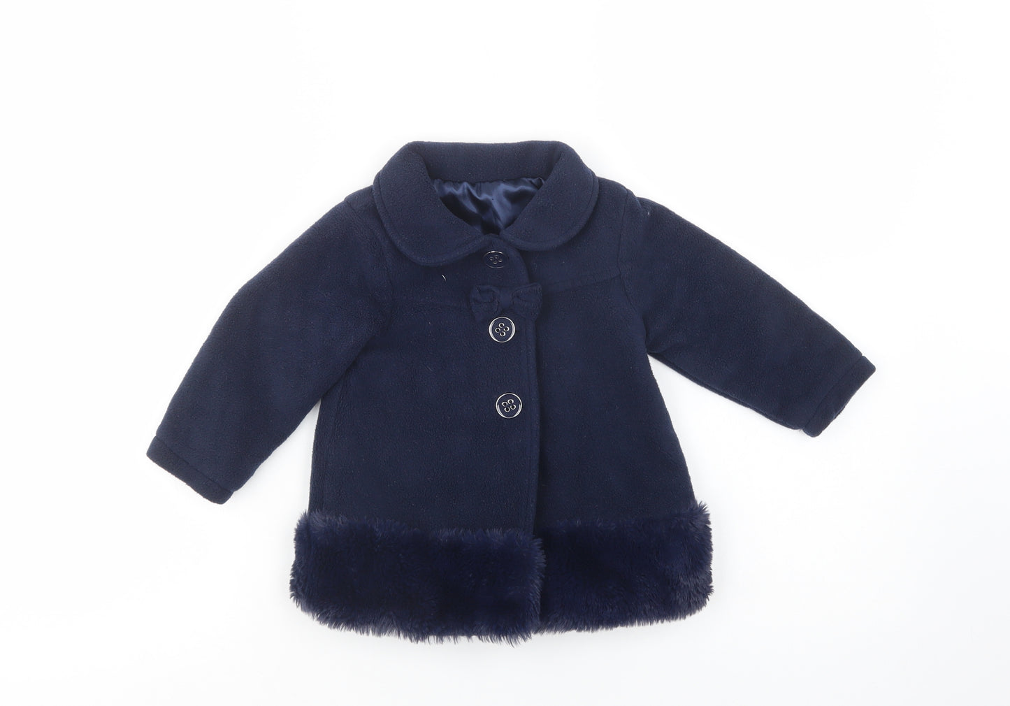 Nutmeg Baby Blue   Basic Coat Coat Size 12-18 Months   Button