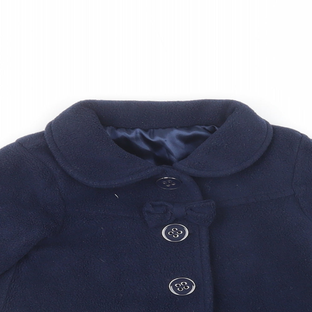 Nutmeg Baby Blue   Basic Coat Coat Size 12-18 Months   Button