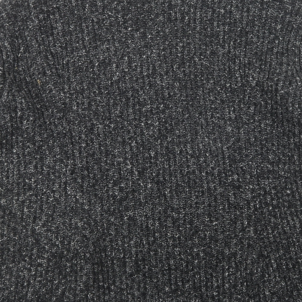 Atmosphere Womens Grey Crew Neck  Acrylic Full Zip Jumper Size 16
