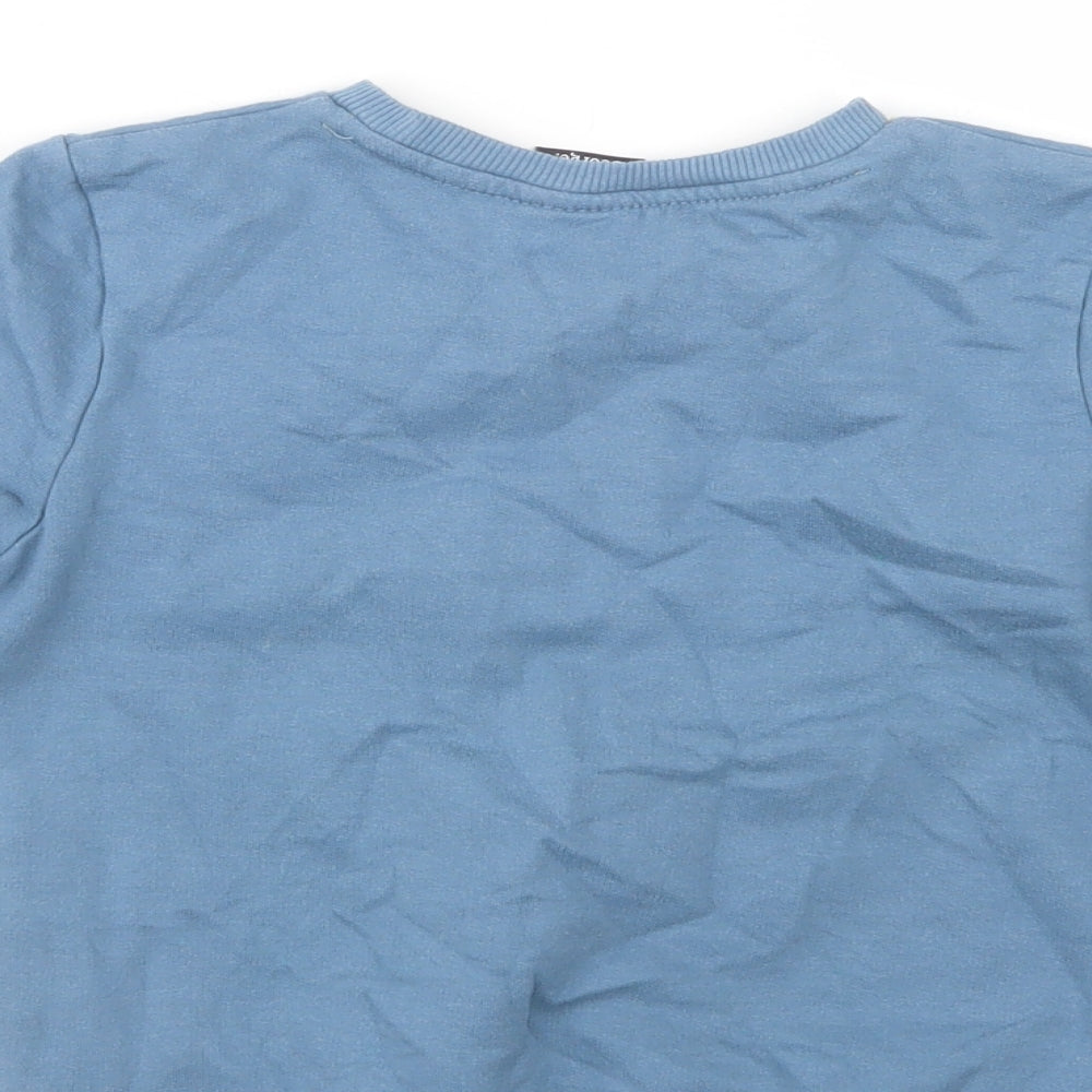George Girls Blue Colourblock Cotton Pullover Sweatshirt Size 4-5 Years  Pullover - Mickey Mouse