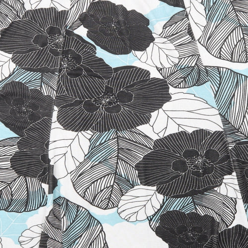 JD Williams Womens Black Floral Polyester A-Line Skirt Size 24
