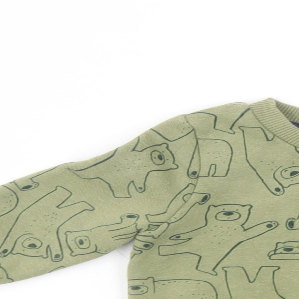 Primark Baby Green Geometric Cotton Pullover Jumper Size 3-6 Months  Pullover - Bear Print