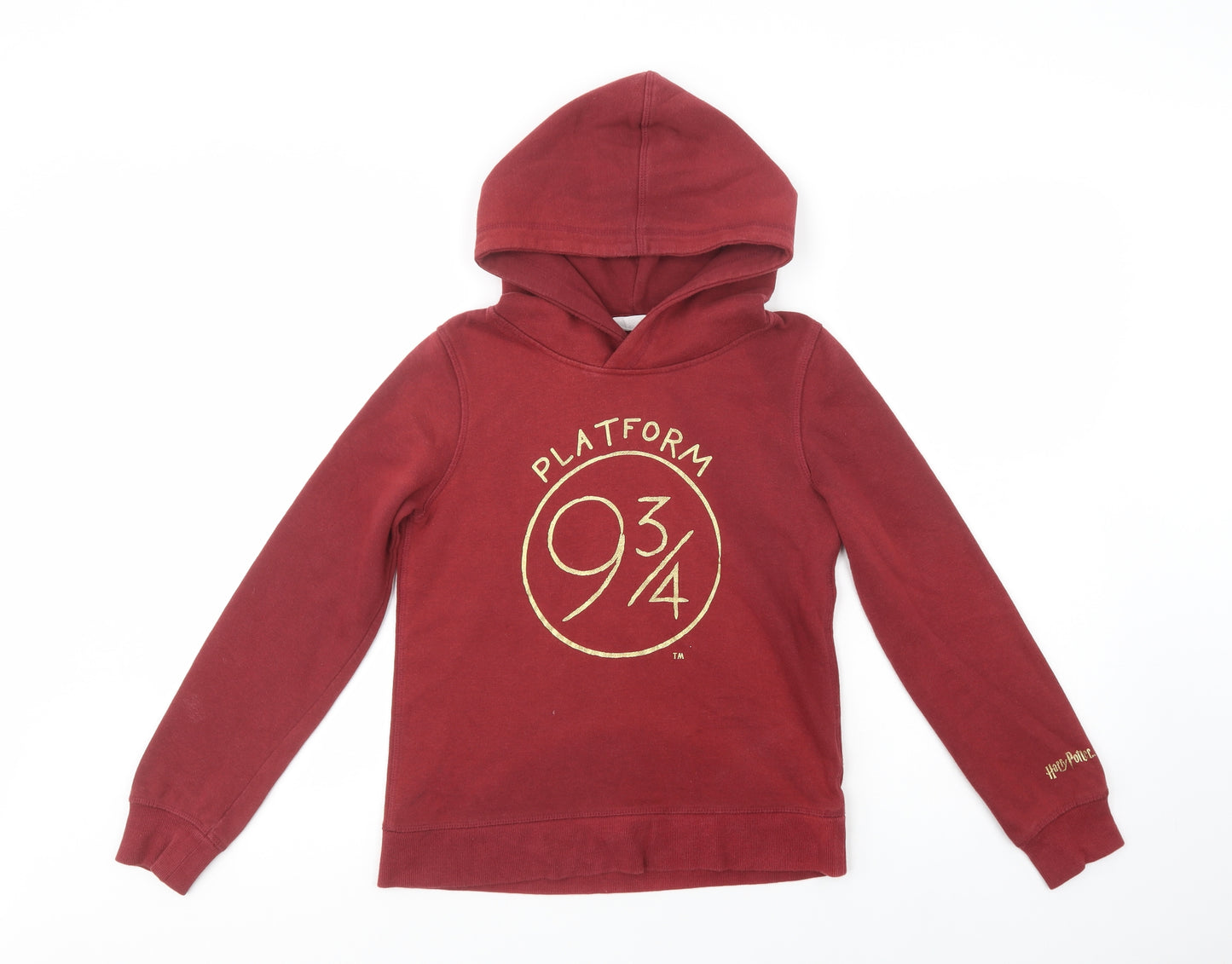H&M Girls Red  Cotton Pullover Hoodie Size 10-11 Years  Pullover - Harry Potter