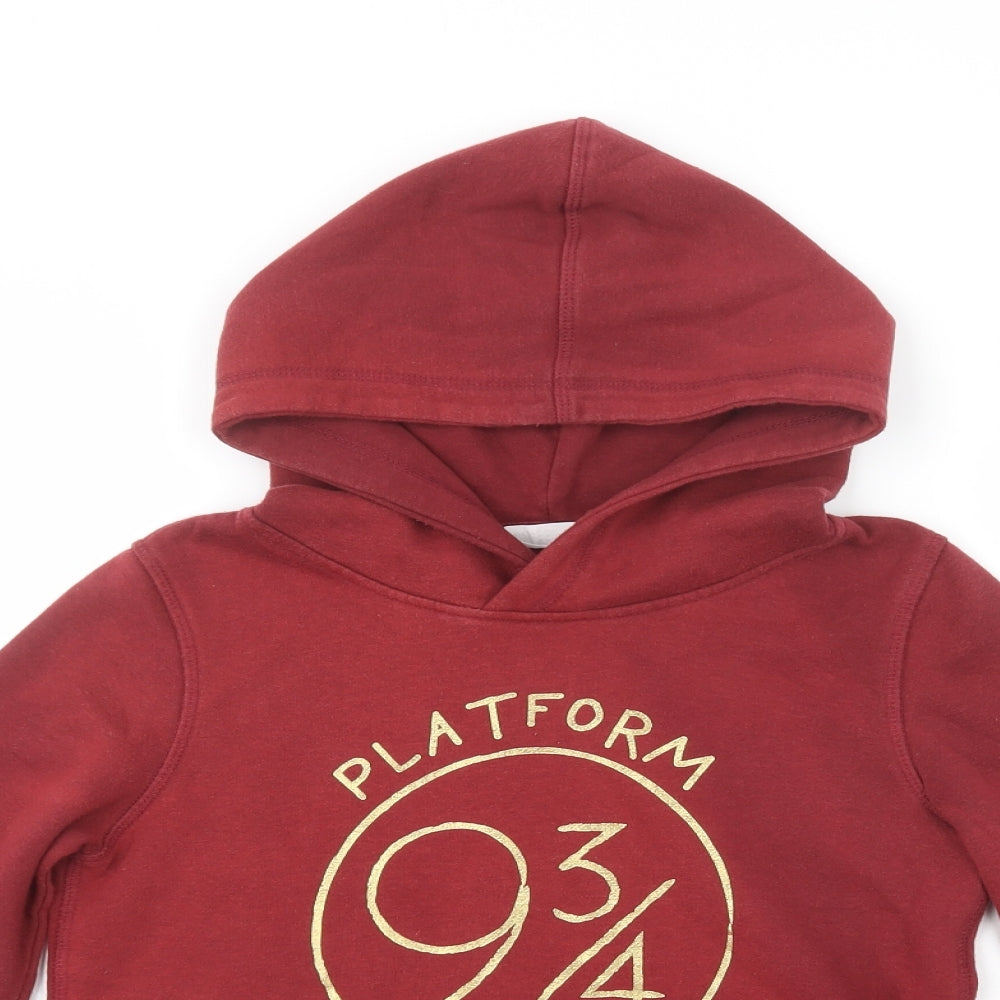 H&M Girls Red  Cotton Pullover Hoodie Size 10-11 Years  Pullover - Harry Potter