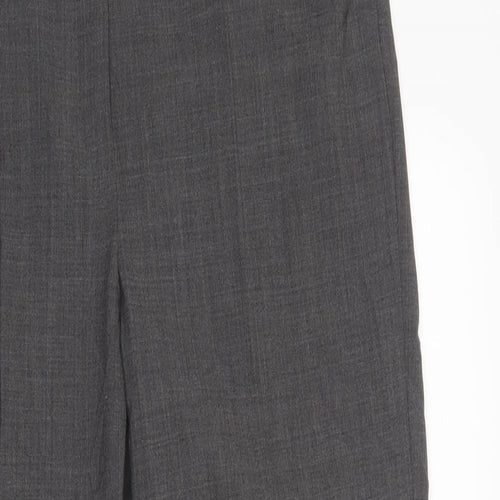 MICHELE Womens Grey  Polyester Dress Pants Trousers Size 12 L31 in Regular Button