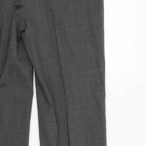 MICHELE Womens Grey  Polyester Dress Pants Trousers Size 12 L31 in Regular Button