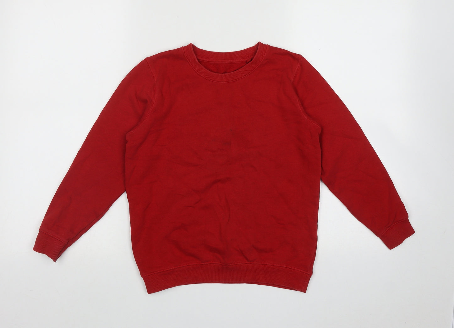 Lily and Dan Boys Red  Cotton Pullover Sweatshirt Size 9-10 Years