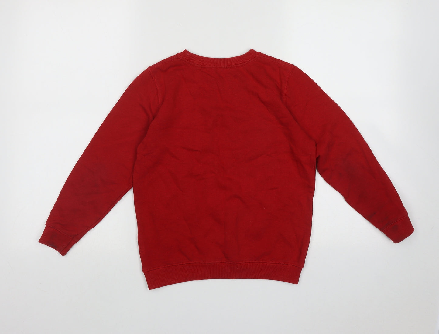 Lily and Dan Boys Red  Cotton Pullover Sweatshirt Size 9-10 Years