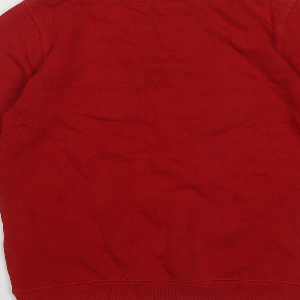 Lily and Dan Boys Red  Cotton Pullover Sweatshirt Size 9-10 Years