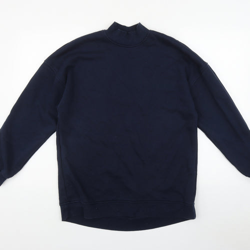 Zara Womens Blue  Cotton Pullover Sweatshirt Size S