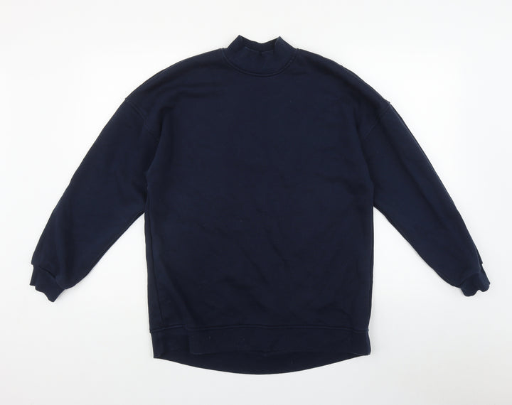 Zara Womens Blue  Cotton Pullover Sweatshirt Size S