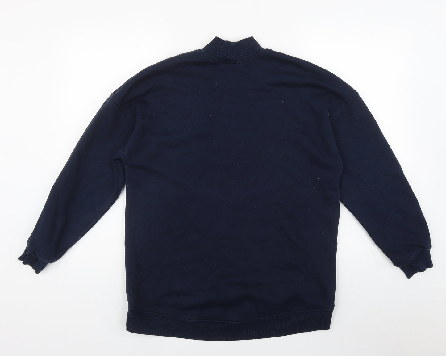 Zara Womens Blue  Cotton Pullover Sweatshirt Size S