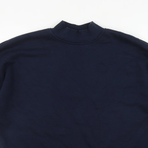 Zara Womens Blue  Cotton Pullover Sweatshirt Size S