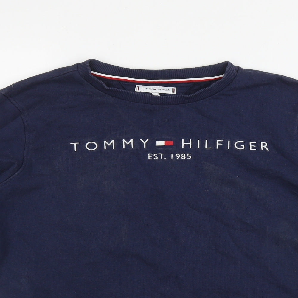 Tommy Hilfiger Womens Blue  100% Cotton Pullover Sweatshirt Size 14   - Navy